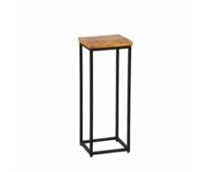 Moyenne sellette - bois naturel et métal noir - Tabourets