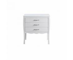 Commode design baroque blanc 3 tiroirs MARGOT - Commodes