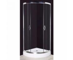 Cabine de douche ronde 80 cm Châssis en aluminium - Installations salles de bain