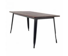 Sklum - Table LIX en Bois (160x80) Noir Bois Foncé - Tables salle à manger