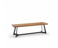 Banc en bois de chêne et pieds métal PAUL - Chaise