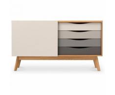 Myfaktory - Buffet en bois de style scandinave - silo bois naturel - Buffets