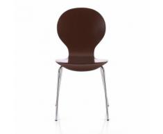 Lot de deux chaises à manger Interougehome en bois pour cuisine ou salle à manger en bois - coloris Acajou - Chaise