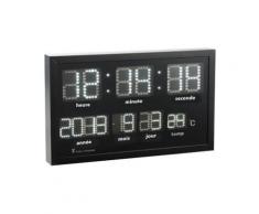 Horloge murale radio-pilotée à LED blanches - Décoration murale