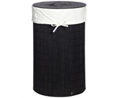 Kela 20985 Panier Linge Mila Bambou Noir - Accessoires Lave linge/Sèche Linge