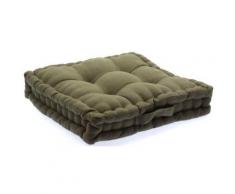 Coussin de sol matelassé - 40 x 40 cm - Taupe - Galette de sol - Textile séjour