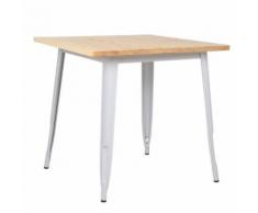 Sklum - Table LIX en Bois (80x80) Blanc Bois Naturel - Tables salle à manger