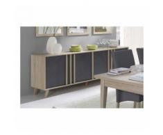 Buffet, enfilade, bahut grand modèle MALMO. Meuble design type SCANDINAVE. Effet ultra tendance pour votre salon - Buffets