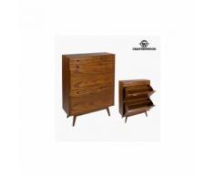 Range-chaussures (16 pares) Bois mindi (92 x 32 x 106 cm) by Craftenwood - Armoire