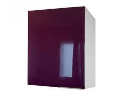 Caisson Porte haut 60 cm Aubergine Haute brillance - Objet à poser