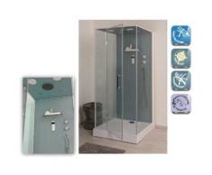 Aqua+ - cabine de douche haut de gamme carrée accès de face porte pivotante 90x100cm - bria - Installations salles de bain