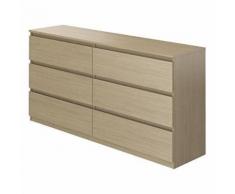 Générique Natura Commode Chambre scandinave - placage Chene Clair Mat - l 160 cm - Commodes
