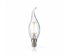Nedis LEDBFE14CANFT2 Rétro LED bougie ampoule E14 avec pointe incurvée 4,8 W 470 Lm - Lampes