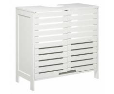 Meuble sous lavabo Sicela - 60 x H. 58,5 cm - Blanc - Meubles de salle de bain