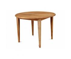 Table ronde extensible - bois chêne massif - Tables salle à manger