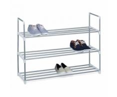 Étagère à chaussures en métal - 3 étages - pour 12 paires de chau - Meubles à chaussures