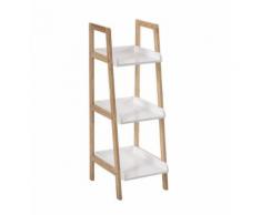 Etagère salle de bain Biseauté - 3 niveaux - Blanc - Meubles de salle de bain