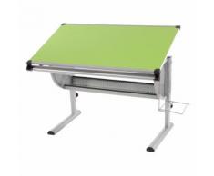 Bureau enfant Oxford, plateau inclinable, hauteur r?glable, vert - Postes Informatiques