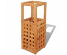vidaXL Porte-parapluie 18x18x50cm Bois de noyer massif Stockage de cannes bâtons - Objet à poser