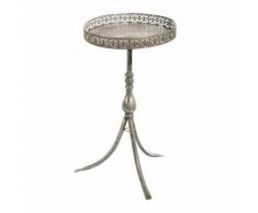 Sellette Argentée vieillie - WANX - Tables hautes