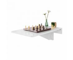 SoBuy® FWT04-W Table murale rabattable en bois, Bureau enfant, Table de cuisine L45cm×P70cm, Blanc - Tables de cuisine