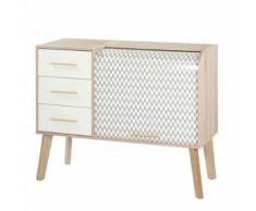 Meuble d'entrée à rideau, 3 tiroirs - ARKOS n°5 - Commodes