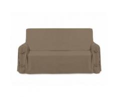 Housse de canapé en coton PANAMA taupe - Textile séjour