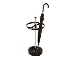 Porte Parapluie Acier Optique Inox Noir - Objet à poser