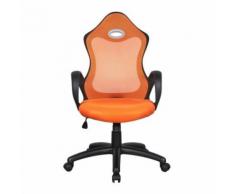 Chaise de bureau Racing pivotante orange/noire - Sièges et fauteuils de bureau