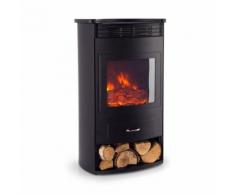 Klarstein Bormio Cheminée électrique décorative - chauffage 950W / 1900W - thermostat - noir - Cheminées, poêles