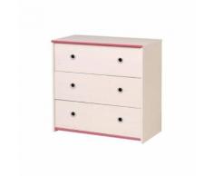 SWITCH Commode enfant décor pin banc et chants réversible rose / bleu - L 79 cm - Commodes
