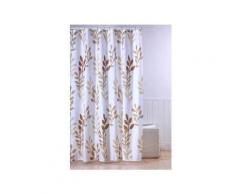 Frandis rideau douche textile feuilles beige - Soin du linge