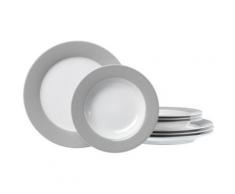 ritzenhoff & breker 596694 doppio service de table gris 8 pièces - vaisselle