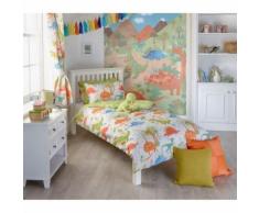 Riva Home - Draps housse Dinosaure - Enfant (Taille 2: Lit double) (Multicolore) - UTRV1024 - Equipement du lit