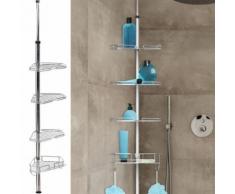 Etagère d'angle de douche télescopique en acier inoxydable - Accessoires salles de bain et WC