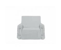 Housse de fauteuil en coton PANAMA gris clair - Textile séjour