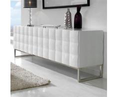 Buffet salle à manger design blanc laqué MINSK - L 197,5 x P 51 x H 90 cm - Buffets