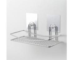 Etagère de salle de bain en acier chromé fixation transparente SMOOTH - Accessoires salles de bain et WC