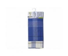 Lot de 2 torchons MADRAS bleu en coton - Linge de table
