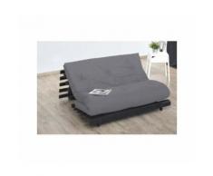 Matelas futon 140 x 200 - confort ferme et equilibre - epaisseur 15 cm - gris clair - Futons