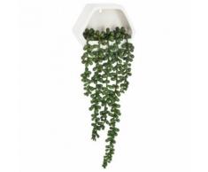 Paris Prix - Plante Artificielle Murale tombante 14cm Blanc - Plantes artificielles