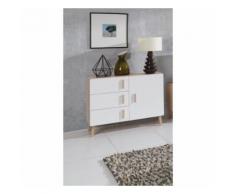 Buffet, enfilade, bahut OSLO petit modèle. Meuble design type SCANDINAVE. Effet ultra tendance pour votre salon - Buffets