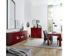 Salle à manger enfilade + table design rouge laqué PAOLO 2 - L 180 x P 90 x H 79 cm - Tables salle à manger