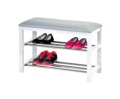Banc à chaussures avec coussin pour l'entrée - Meuble de rangement - Objet à poser