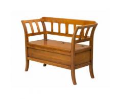Banc coffre d'entrée classique en bois - Bancs