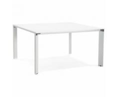 Table de réunion / bureau bench 'XLINE SQUARE' blanc - 140x140 cm - Tables de réunion