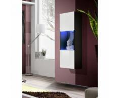 Paris prix - vitrine led murale design 'fly iii' 126cm blanc & noir - Vaisseliers