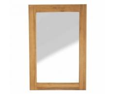 Miroir de salle de bain rectangulaire en teck massif H.120cm SPA - Miroir