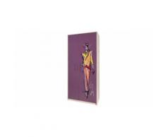 JUSTyou Bregi BR IIB Armoire Rose Motif - Armoire