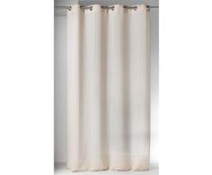 Voilage à oeillets polyester rayure verticale tissée 140x240cm ADONIS - Lin - Rideaux et stores